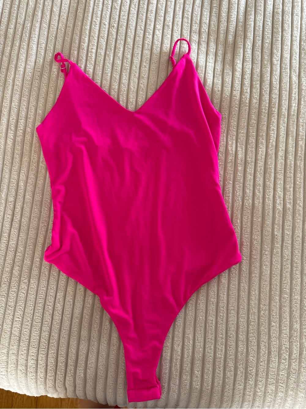 Hot Pink V-Neck body suit